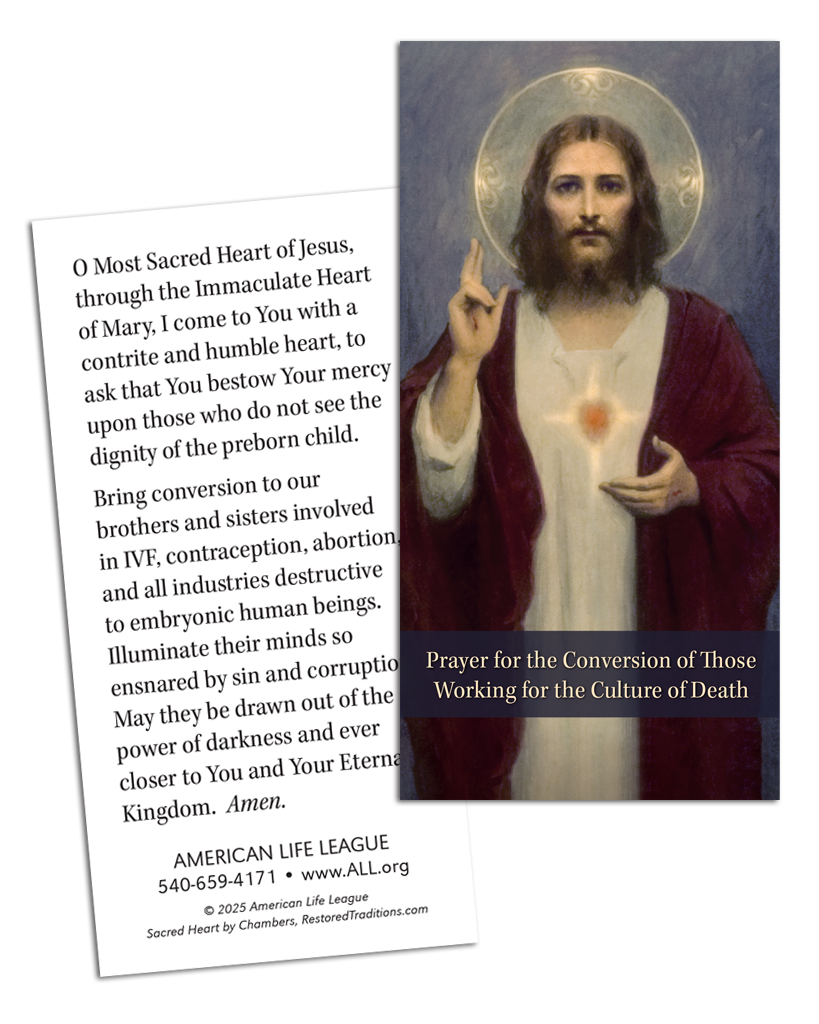 Conversion of Those Working for the Culture of Death Prayer Card ...