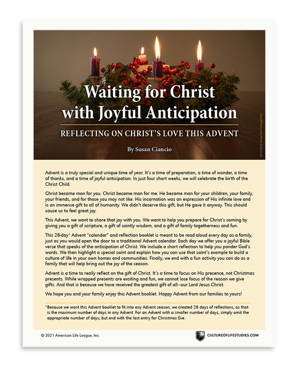 Waiting for Christ with Joyful Anticipation: Reflecting on Christ’s Love This Advent (Download)