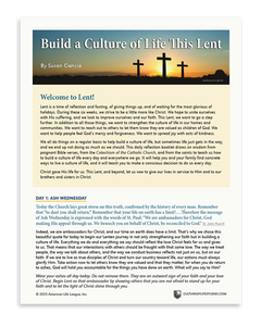 Build a Culture of Life This Lent (Download)