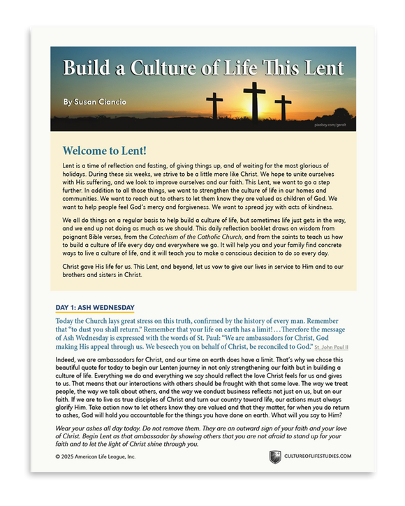 Build a Culture of Life This Lent (Download)