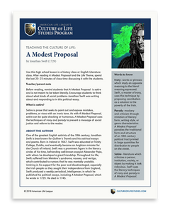 Free e-Lesson A Modest Proposal by Jonathan Swift (Download)