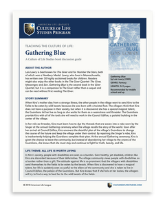 Book Discussion Guide: Gathering Blue by Lois Lowry (FREE Download)