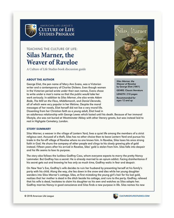 Book Discussion Guide: Silas Marner by George Eliot (FREE Download)