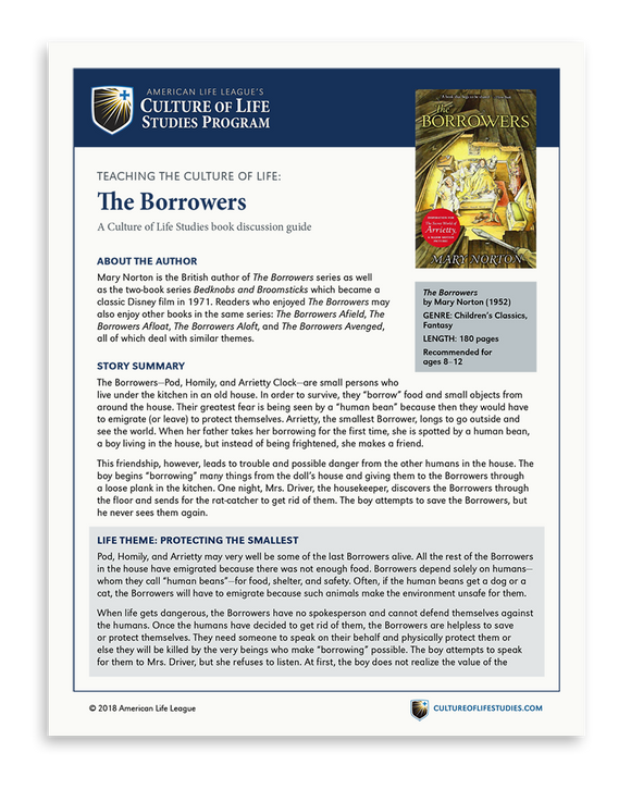 Book Discussion Guide: The Borrowers by Mary Norton (FREE Download)