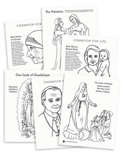 Pro-Life Saints Coloring Pages (Download)