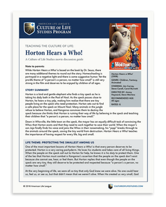 Movie Discussion Guide: Horton Hears a Who (2008) (FREE Download)