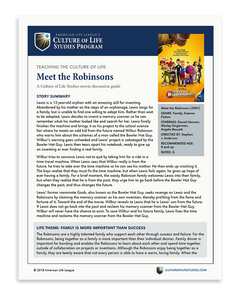 Movie Discussion Guide: Meet the Robinsons (FREE Download)