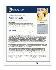 Movie Discussion Guide: Penny Serenade (1941) (FREE Download)