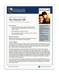 Movie Discussion Guide: The Ultimate Gift (FREE Download)