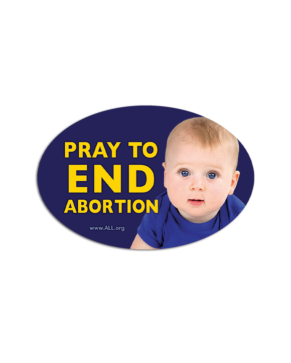 Pray to End Abortion Car Magnet