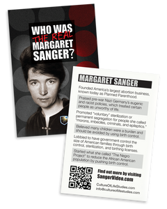 Who Was the Real Margaret Sanger? drop card packs